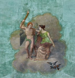 Ptaki, Kupidyn i Psyche, fragment 3743687 (fresk) autorstwa Unknown artist