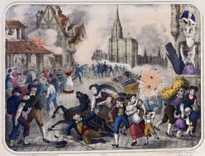 Bombardowanie Strasburga przez Prusaków. 1870 autorstwa Unknown artist