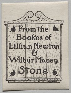 Ekslibris: Lillian Newton i Wilbur Macey Stone autorstwa Unknown artist