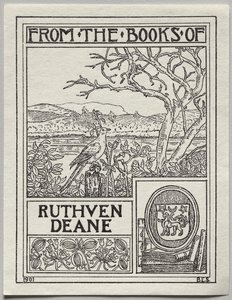 Ekslibris: Ruthven Deane autorstwa Unknown artist