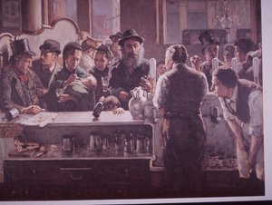 Brytyjski pub serwujący napoje (kolor lito) autorstwa Unknown artist