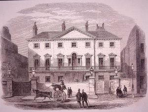 Cambridge House na Piccadilly w 1860 roku, dom premiera lorda Palmerstona autorstwa Unknown artist