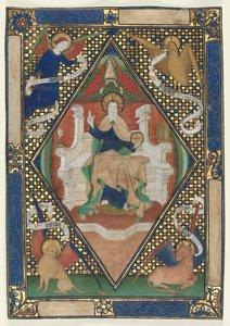 Strona kanoniczna z mszału: Chrystus w majestacie z ewangelistami autorstwa Unknown artist