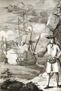 Kapitan Henry Avery zdobywa jeden ze statków Wielkiego Mogoła autorstwa Unknown artist