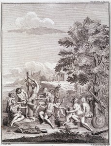 Więźniowie poświęceni przez Antis, w Peru - w „Historical Voyage of South America wykonanej na rozkaz króla Hiszpanii” Don Georges Juan & Don Antoine de Ulloa, T.II, ed. Jombert, King