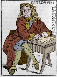 Karta do gry Republiki Francuskiej (1793) opublikowana w Konwencji Narodowej 21.09.1792 po upadku Królestw: postać filozofa pod postacią francuskiego poety Jeana de la Fontaine