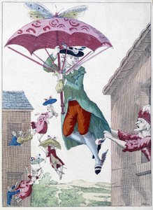 Kreskówka o pomyśle odlotu autorstwa Unknown artist