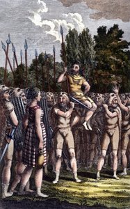 Ceremonia celtycka. Grawerowanie z XIX wieku. autorstwa Unknown artist