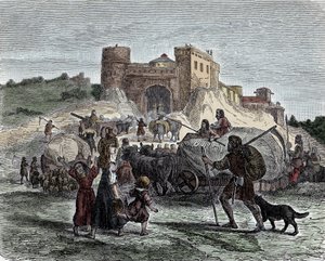 Celtowie w służbie wodzów - cywilizacja celtycka, epoka żelaza: Celtowie składają ofiary na rytualne ofiary autorstwa Unknown artist