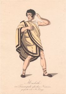 Postacie z niemieckiej produkcji Makbeta (jedna z sześciu akwafort) autorstwa Unknown artist