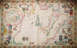 Mapa południowej części Morza Śródziemnego i Adriatyku, ok. 1600 r. (rękopis) autorstwa Unknown artist
