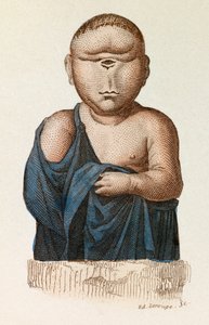 Dziecko z jednym okiem, sklasyfikowane według nomenklatury Linneusza i klasyfikacji Cuviera (rycina) autorstwa Unknown artist