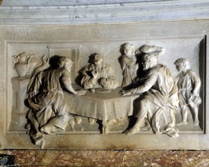Chrystus i pielgrzymi z Emaus. Ołtarz kościoła Trets. autorstwa Unknown artist
