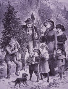 Sprzedawca choinek (grawerunek) autorstwa Unknown artist