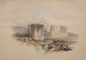Okrągła świątynia w Baalbec autorstwa Unknown artist