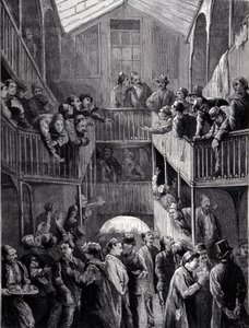Konstantynopol: giełda papierów wartościowych na przedmieściach Galata w 1878 r. autorstwa Unknown artist