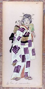 Kostium Zia z marmocchio (Dziecko) do Madame Butterfly Giacomo Pucciniego z 1904 r. Kolekcja Museo della Scala w Mediolanie. autorstwa Unknown artist