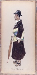 Kostium dla postaci z chóru opery "Madame Butterfly" Giacomo Pucciniego z 1904 r. Kolekcja Museo della Scala w Mediolanie. autorstwa Unknown artist