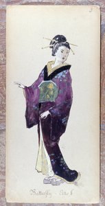 Kostium Madame Butterfly akt II do stworzenia Madame Butterfly przez Giacomo Pucciniego w 1904 r. Kolekcja Museo della Scala w Mediolanie. autorstwa Unknown artist