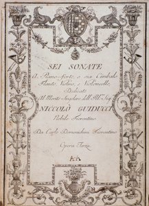 Okładka Sześciu Sonat op. 3 autorstwa Carlo Domenighini autorstwa Unknown artist