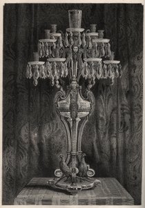 Kryształowy świecznik z fabryki Baccarat - - grawer w 