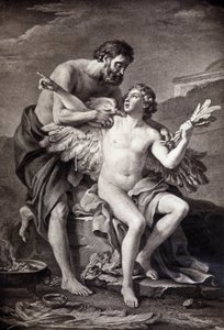 Dedal i Ikar. Grawerowanie z XIX wieku. autorstwa Unknown artist