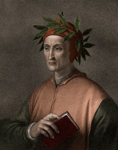 Dante Alighieri 1265-1321 - rycina - XIX wiek autorstwa Unknown artist