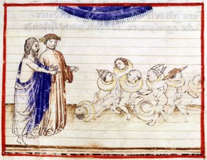Dante et Virgil - w „Boskiej komedii” ”Dante Alighieri. Piekło, Pieśń VII autorstwa Unknown artist