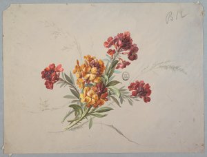 Projektowanie tapet i tekstyliów: kwiaty autorstwa Unknown artist
