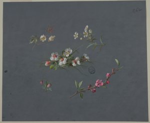 Projektowanie tapet i tekstyliów: kwiaty autorstwa Unknown artist