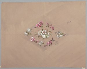 Projektowanie tapet i tekstyliów: kwiaty autorstwa Unknown artist