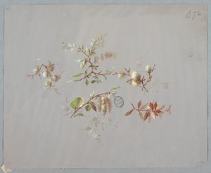 Projektowanie tapet i tekstyliów: kwiaty autorstwa Unknown artist