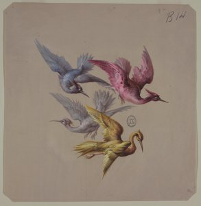 Wzory tapet i tekstyliów: ptaki autorstwa Unknown artist