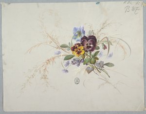 Wzory tapet i tekstyliów: kwiaty autorstwa Unknown artist