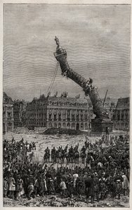 Zniszczenie Kolumny Vendome w okresie komuny autorstwa Unknown artist