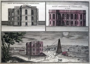 Różne widoki obserwatorium astronomicznego w Paryżu w 1700 r. autorstwa Unknown artist