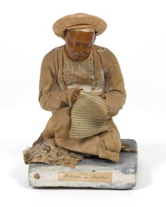 „Dirzee, czyli krawiec”, figurka z terakoty, Indie, ok. 1880 (statuetka) autorstwa Unknown artist