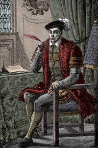 Edward VI piszący swój Dziennik - Król Edward VI (1537-1553) piszący swój Dziennik autorstwa Unknown artist