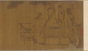 Eleganckie spotkanie w zachodnim ogrodzie autorstwa Unknown artist
