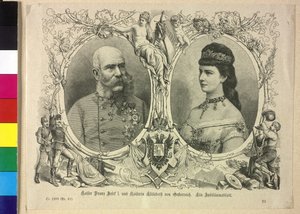 Cesarz Austrii i Elżbieta Franciszka Józefa I autorstwa Unknown artist