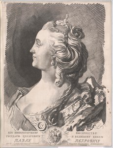 Cesarzowa Rosji Katarzyna II (druk) autorstwa Unknown artist