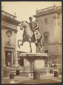 [Posąg konny cesarza Marka Aureliusza, Piazza Del Campidoglio, Rzym]. autorstwa Unknown artist