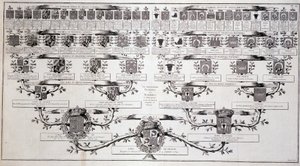 Drzewo genealogiczne delfina z Francji, syna Ludwika XV i Marii Leczcińskich - w „Encyklopedii” Diderota autorstwa Unknown artist