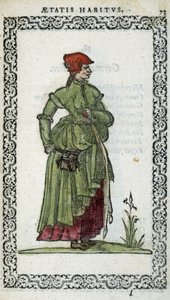 Femme Flamish - w „Habits et effigies” Jeana Sulperiusa autorstwa Unknown artist
