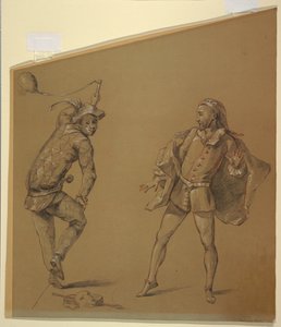 Studia figur dla projektu okładki na klawikord autorstwa Unknown artist