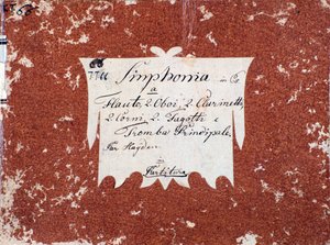 Pierwsza strona partytury Symfonii 66 B-dur J Haydn autorstwa Unknown artist