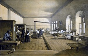 Florence Nightingale (1820 - 1910) w szpitalu Scutari w Turcji około 1855 r. autorstwa Unknown artist