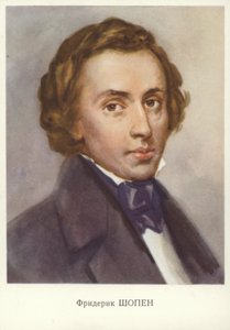 Fryderyk Chopin, polski kompozytor i pianista (kolorowa litografia) autorstwa Unknown artist
