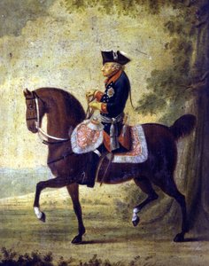 Fryderyk Wielki, król pruski (1712 - 1786). Dół na ramie obrazu jest napisany „”... Berlin 1776. Museo del Risorgimento. Mediolan autorstwa Unknown artist