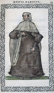 Francuzka w żałobie - w „Habits et éffigies” Jeana Sulperiusa autorstwa Unknown artist